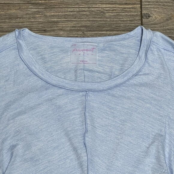 NWT Free People x HATCH Maternity Top Medium Right On Run Layer Blue Bell Shirt - Picture 6 of 13